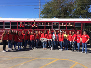 FCCLA in front of bus
