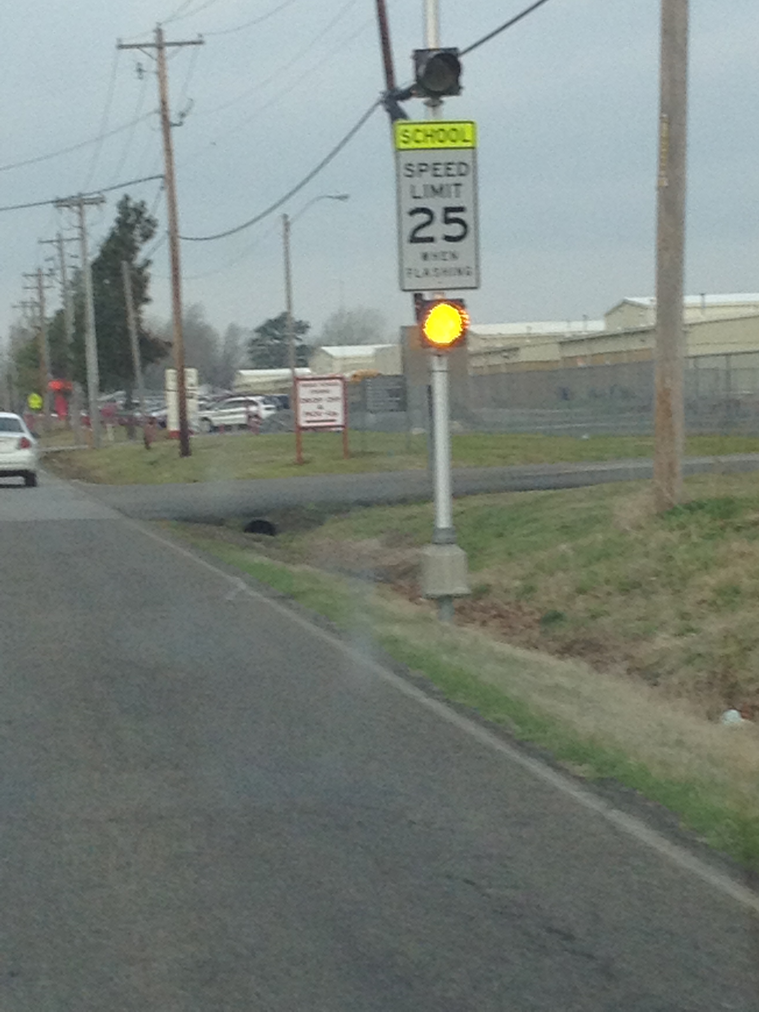 New flashing safety lights installed in front of both campuses